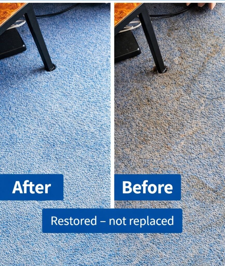 Carpet cleaning commercial before and after